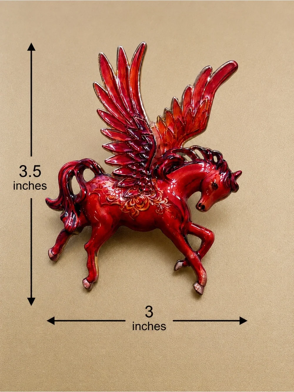 Red Pegasus Winged Brooch - Women Jewelry Brooches